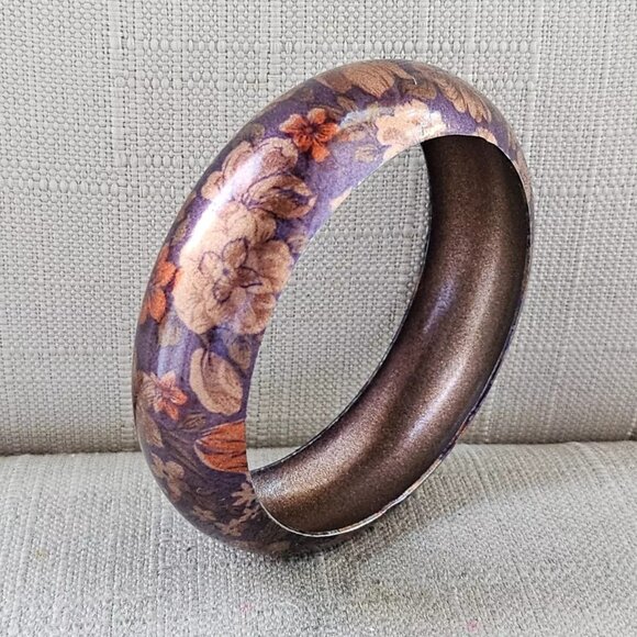 Fashion Wrist Band Cuff Band Bangle Style Bracelet Purple Tone Wrist Jewelry - Picture 2 of 10